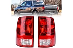 Nakuuly Tail Light Halogen Type Compatible With 2009-2018 Dodge Ram 1500 2500 3500 NON-LED Model Driver and Passenger Side Ta