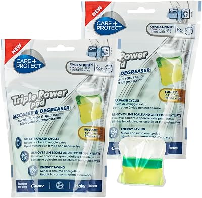 Care + Protect Triple Power Pod Descaler Degreaser Maxi Pack 12 Pods