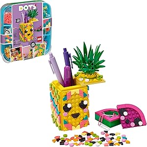 LEGO DOTS Pineapple Pencil Holder 41906 DIY Craft Decorations Kit, A Fun Craft kit for Kids who Like Arts and Crafts Projects, That Also Makes a Great Holiday or Birthday Gift, New 2020 (351 Pieces)