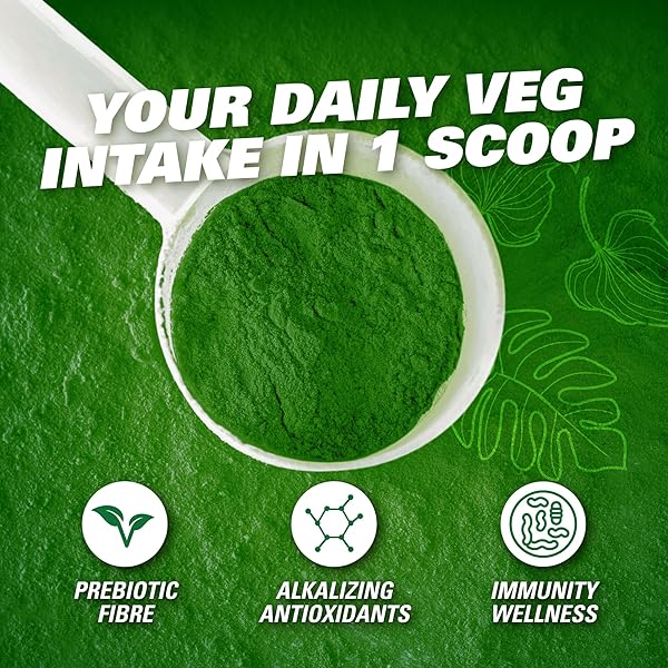 EHP LABS OXYGREENS SUPER GREENS POWDER – SPIRULINA & CHLORELLA SUPERFOOD, GREEN JUICE POWDER & GREENS SUPPLEMENTS WITH PREBIOTIC FIBRE, ANTIOXIDANTS & IMMUNITY SUPPORT, 30 SERVES (PINEAPPLE)