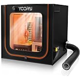 YOOPAI Large Resin 3D Printer Enclosure with Ventilation Kit &amp; LED Light | 3D Print Vented Enclosure Eliminate Odors Dustproof Isolate Noise Tent Cover Compatible with LCD Resin UV 3D Printer