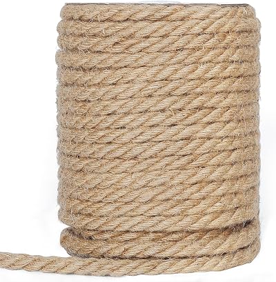Tenn Well 10mm Jute Rope 100 ft Thick Garden DIY Cat Scratcher Brown