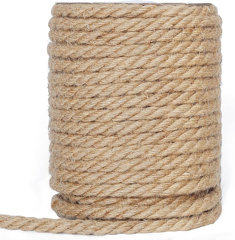 Tenn Well 10mm Jute Rope 100 ft Thick Garden DIY Cat Scratcher Brown