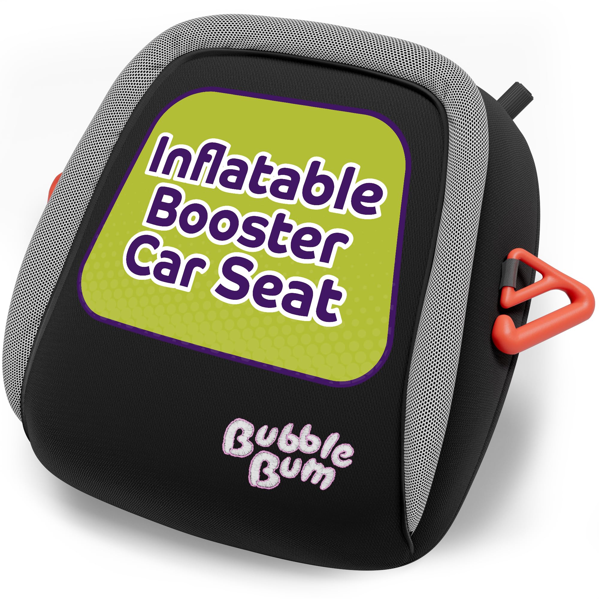 BubbleBum Inflatable Booster Car Seat - Travel Car Seat - Portable Car Booster Seat - Booster Seat for Car - Slim Foldable Narrow Design Car Seat - Perfect for Kids 4-11yrs Old - Black