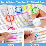 Hoiny Highlighter Tape 10 Rolls 6mm x 5m Transparent Sticky Tabs Colorful view 5