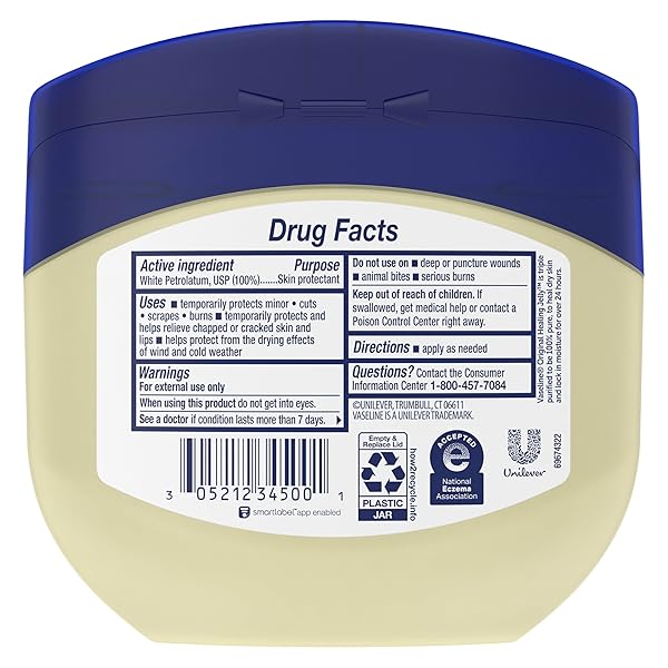 VASELINE PETROLEUM JELLY ORIGINAL SKIN CARE FOR DRY SKIN AND ECZEMA RELIEF 100% PURE PETROLEUM JELLY 13 OZ