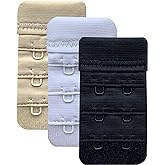 Chanie Women Pack of 3 Soft Comfortable 2 Hooks Bra Extender,2.4"x 1.5"