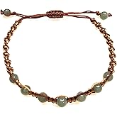 Infinityee888 Jade Bead Bracelets yellow brown Feng Shui for Men, Women Bracelet-BC04