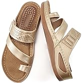 FUDYNMALC Womens Sandals Wedge Shoes: Comfortable Orthopedic Sandals for Women Casual Summer Dressy Flip Flops Beach Walking Sandals