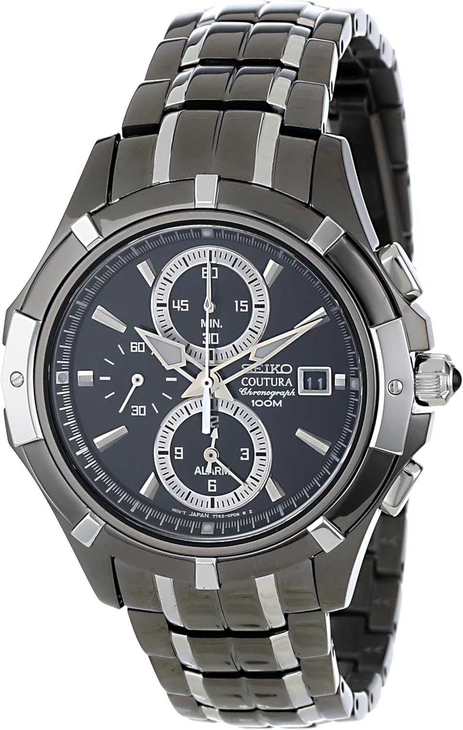 seiko black face watch