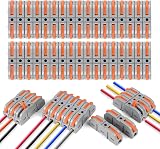 Flintronic 34P Quick Dual Wire Terminal Blocks 2 Pin 18-22AWG