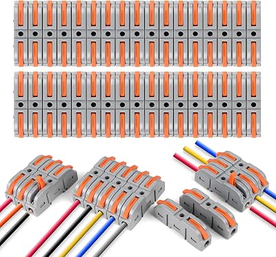 Flintronic 34P Quick Dual Wire Terminal Blocks 2 Pin 18-22AWG