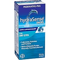 hydraSense Eye Drops, For Dry Eyes, Fast and Long-Lasting Relief, Preservative Free, Naturally Sourced Lubricant, 10 mL