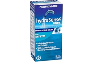 hydraSense Eye Drops, For Dry Eyes, Fast and Long-Lasting Relief, Preservative Free, Naturally Sourced Lubricant, 10 mL
