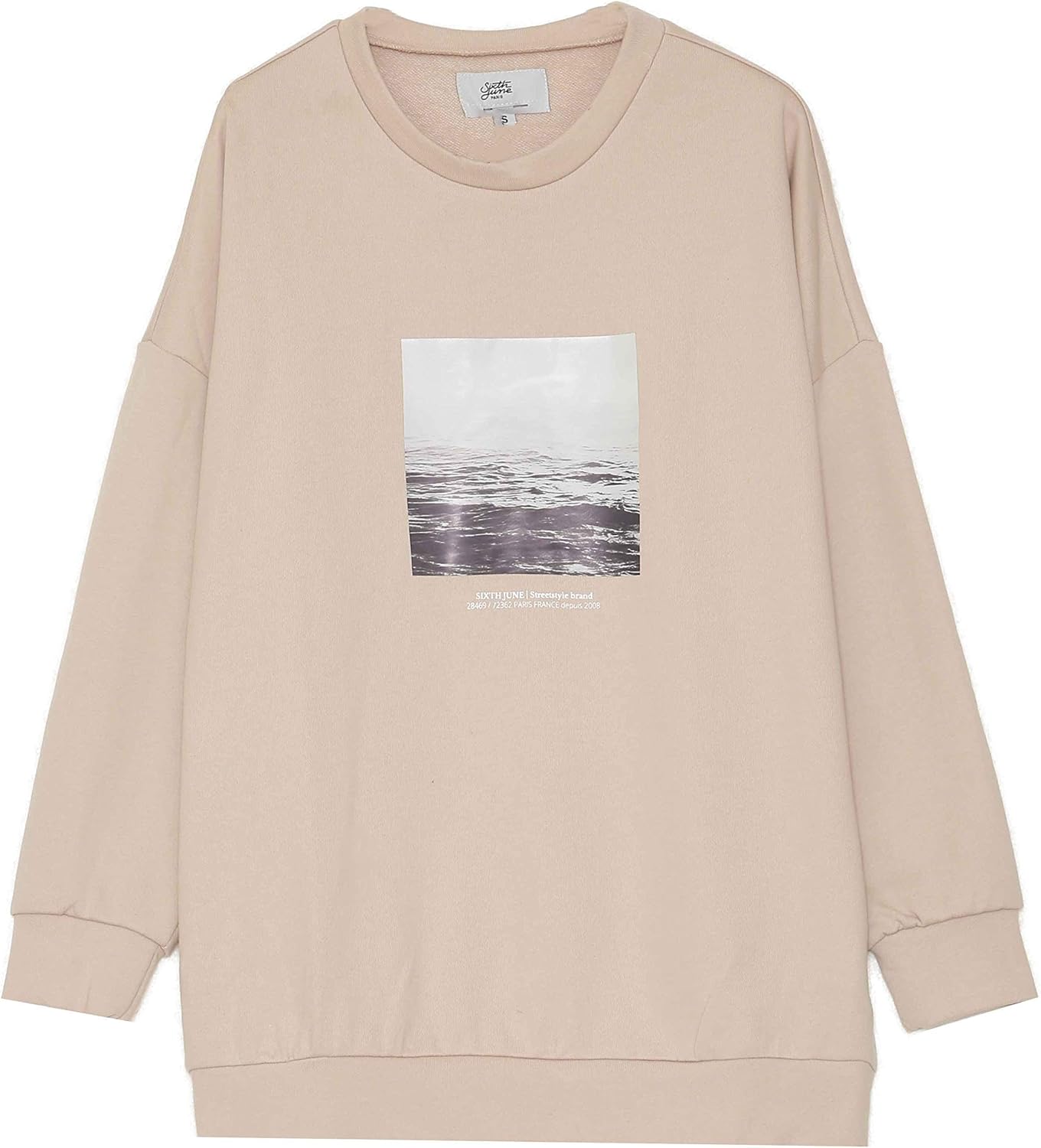 oversized beige sweatshirt