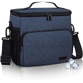 Gloppie Lunch Box for Men Women Insulated Lunch Bag Reusable Lunch Cooler Bag, Blue
