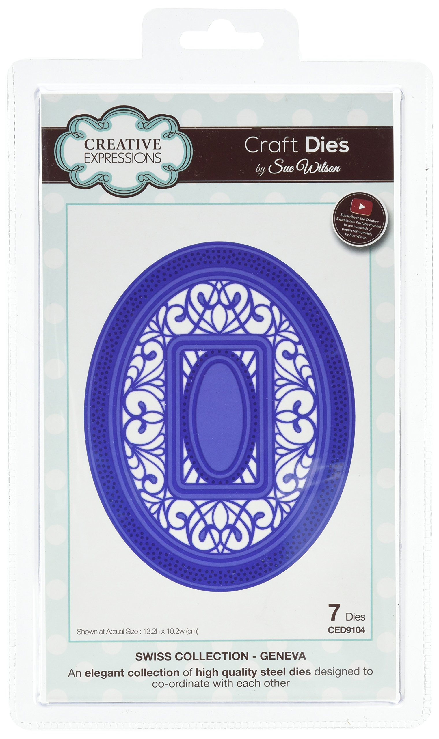 Sue Wilson Swiss Collection-Geneva Die Set, Metal, 13.2 x 10.2 cm