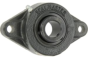 Sealmaster MSFT-31 Medium Duty Flange Unit, 2 Bolt, Regreasable, Felt Seals, Setscrew Locking Collar, Cast Iron Housing, 1-15/16" Bore, 8-1/2" Overall Length, 7-1/4" Bolt Hole Spacing Width, 13/16" Flange Height