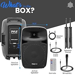 Pyle PA Speaker System, 500W Max Output with AUX