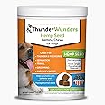 ThunderWunders Hemp Dog Calming Chews | Vet Recommended for Situational Anxiety | Fireworks, Thunderstorms, Travel & More | Made with Hemp Seed, Thiamine, L-Tryptophan, Melatonin & Ginger (60 Count)