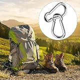 JeiibrZui 4 Pcs Heavy Duty Steel Carabiner Clip Swivel Spring Hook Keychain view 6