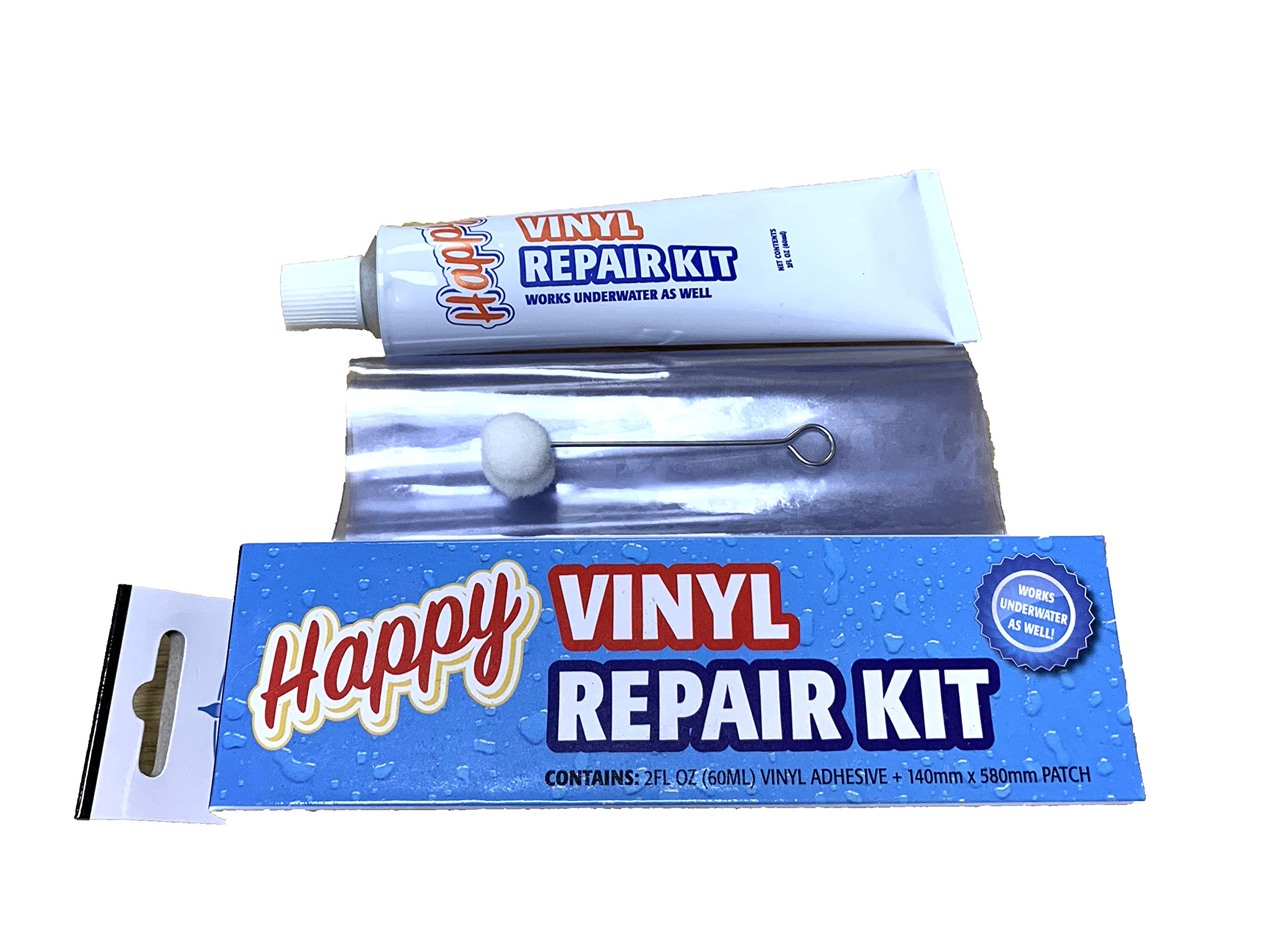 Happy Hot Tubs WET or DRY Swimming Pool Liner Vinyl Repair Kit Inflatable Tub Patch Paddling