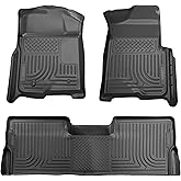 Husky Liners Weatherbeater Floor Mats | Fits 2009 - 2014 Ford F-150 SuperCrew Cab w/out Manual Shifter (Footwell Coverage) | Front & 2nd Row, 3-pc Black - 98331