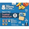 Gerber 2nd Foods Natural for Baby Tropical Adventure Baby Food, Variety Pack, 4 oz Tubs (32 Pack)