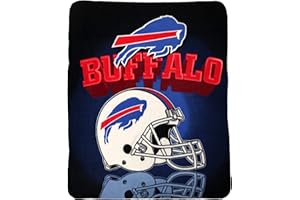 NORTHWEST ART MALL Northwest NFL Buffalo Bills Gridiron Fleece Throw Blanket, Team Colors, 50" x 60"