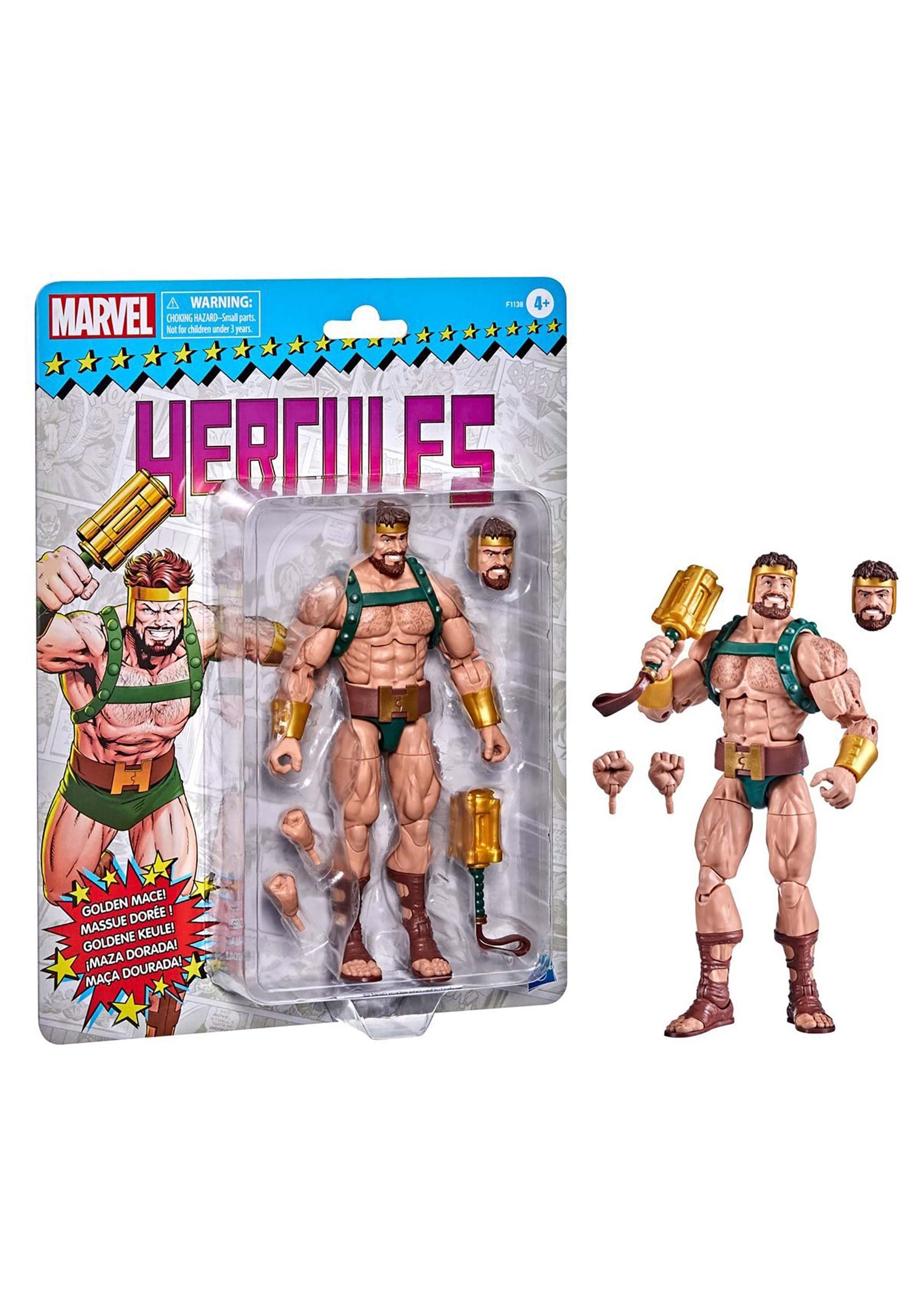 Marvel Hasbro Legends Series Hercules 6-Inch Action Figure with 4 Accessories F1138 Figure Size 15 cm Größe der Figur: 15 cm