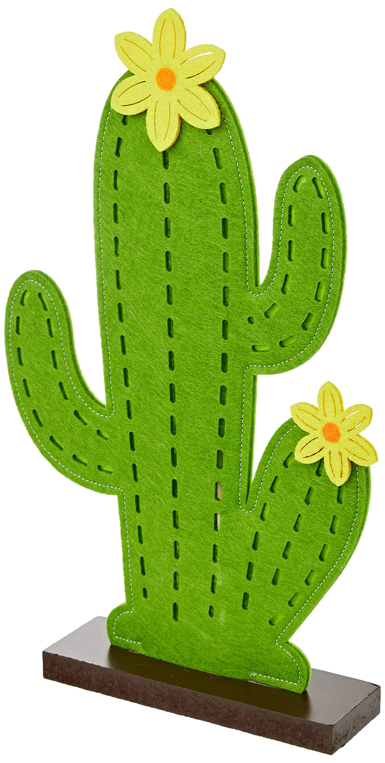 Mopec Cactus Felt Base Wood 20x33cm, Green, One Size