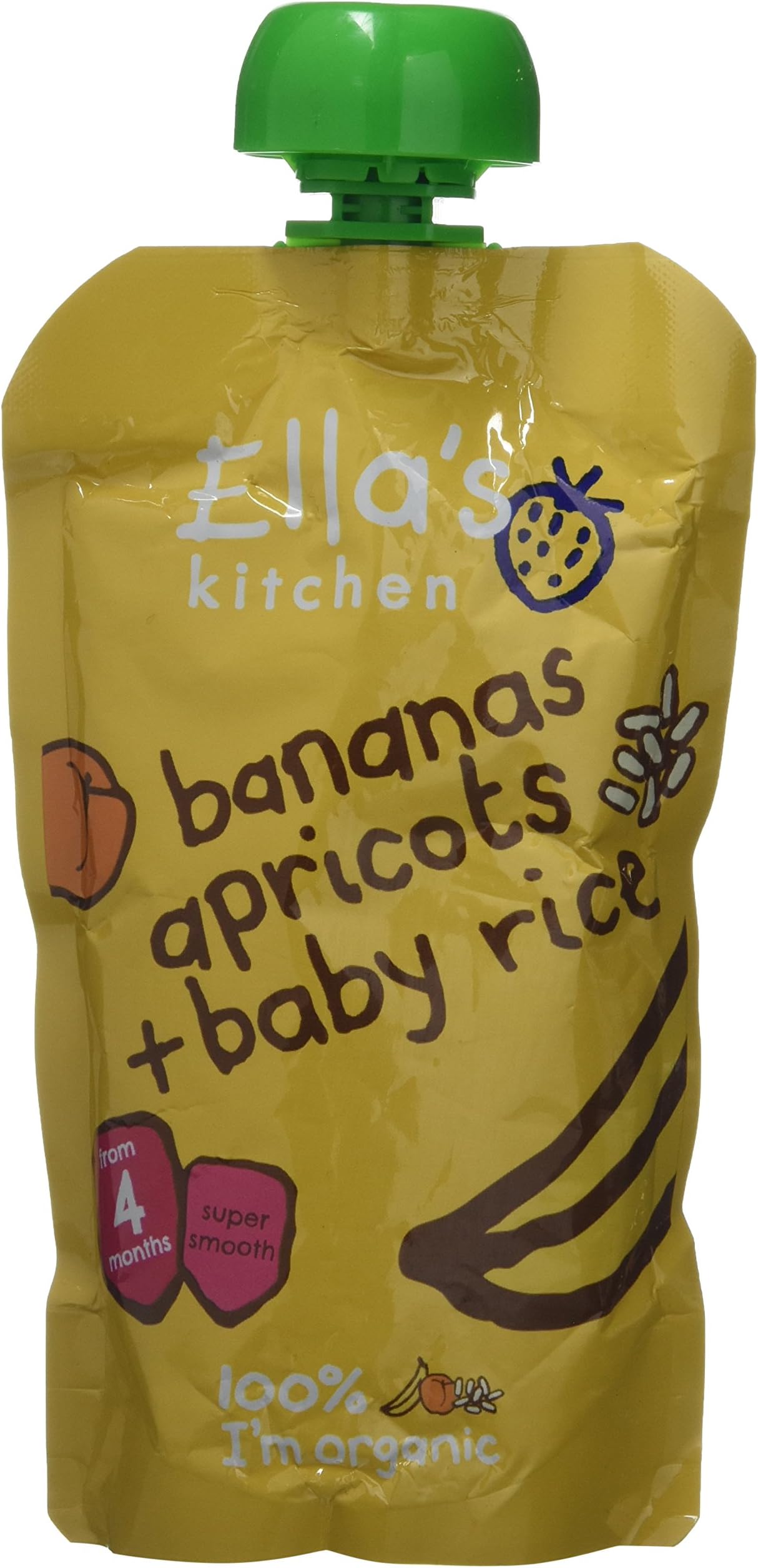 Ella's Kitchen Banana & Apricot Baby Rice - Stage 1, 120g
