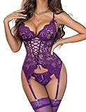 Avidlove Womens Lingerie Sexy Bodysuit Teddy