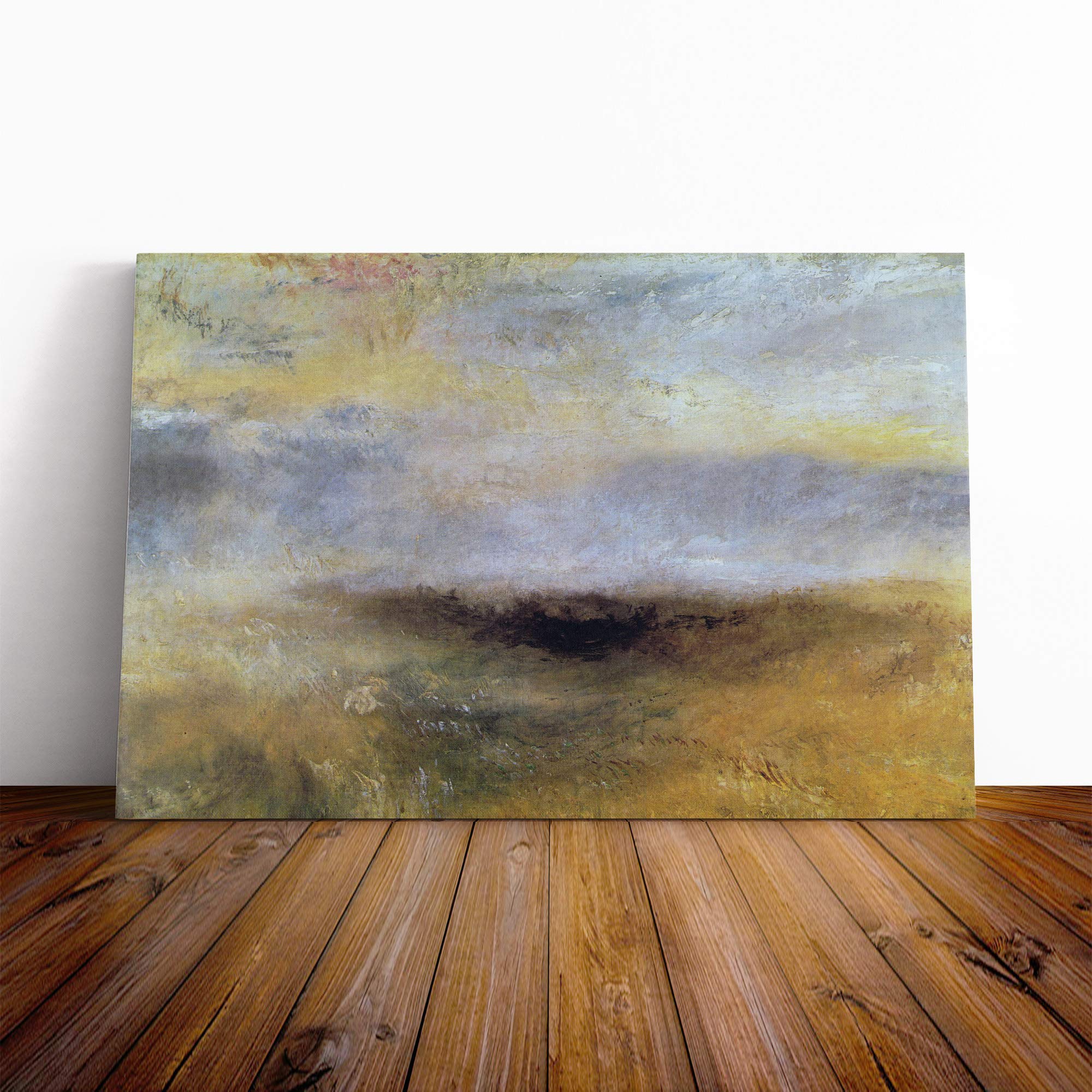 Joseph William Turner Seascape with Storm Coming Canvas Print | Gallery Wrapped 30mm Frame Wall Art | 20x14 inches | Ready to Hang | Coastal Seascape Picture | Living Room Bedroom Lounge Office