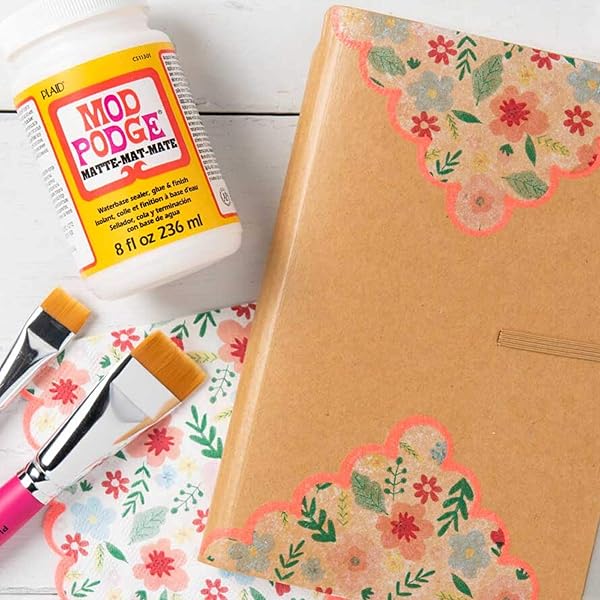MOD PODGE MATTE SEALER, GLUE & FINISH: ALL-IN-ONE CRAFT SOLUTION- QUICK DRY, EASY CLEAN, FOR WOOD, PAPER, FABRIC & MORE. NON-TOXIC – CRAFT WITH CONFIDENCE, MADE IN USA, 4 OZ., PACK OF 1