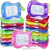 Elcoho 18 Pieces Mini Drawing Board Keychains Magnetic Doodle Board Set with Pen Erasable Doodle Toys Painting Sketch Pad for Classroom Prizes, Party Favors