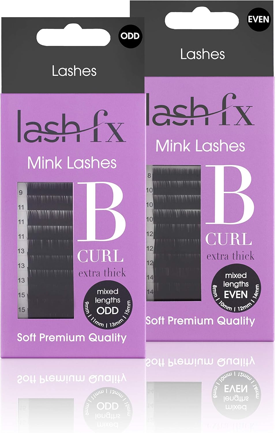 Lash FX Mink B Curl Odd Lash Tray, Black
