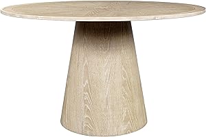 JOFRAN INC. Jofran Nash Mid-Century Modern Round Pedestal Dining Table for Kitchen or Dining Room