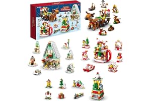 YZYVIOW Christmas Advent Calendar for Kids, 1099 PCS Building Blocks 24 Days Countdown Calendar Toys for Kids, Per 6 in 1 Big Christmas Building Toys, Perfect Christmas Gifts Idea for Boys & Girls