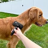 Pecute Self Cleaning Slicker Brush for Dogs & Cats, Rounded Pins, Black view 9