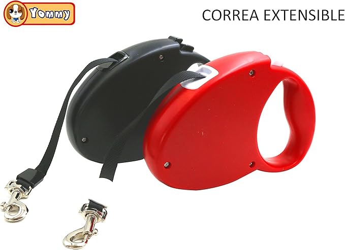 YOMMY Correa Extensible retráctil para Perro pequeñas, medianas y grandes hasta 5 metros soporta del perro de animal doméstico de la correa moderno ...