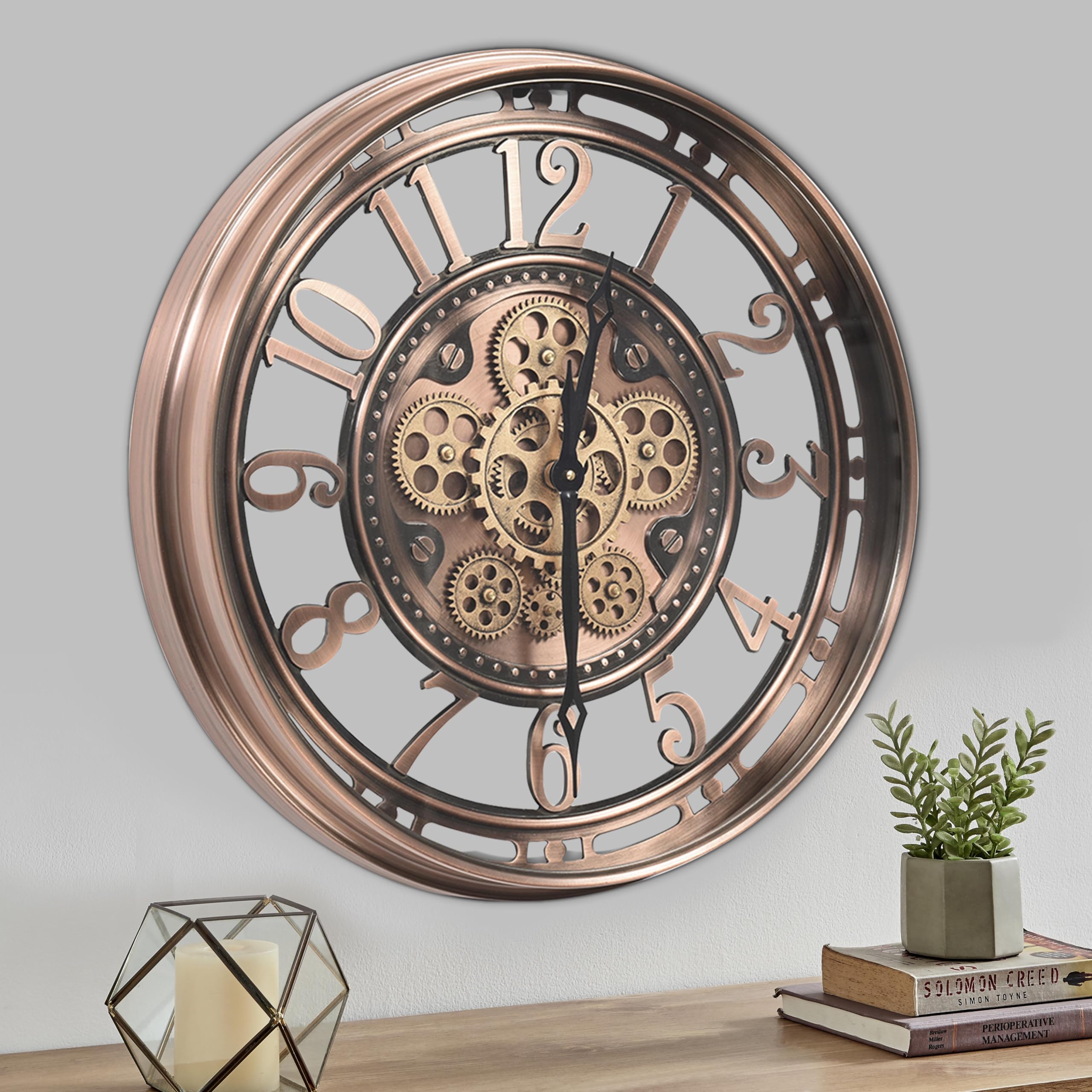 Mua Moving Gear Wall Clock for Modern Farmhouse Living Room Decor,Large ...