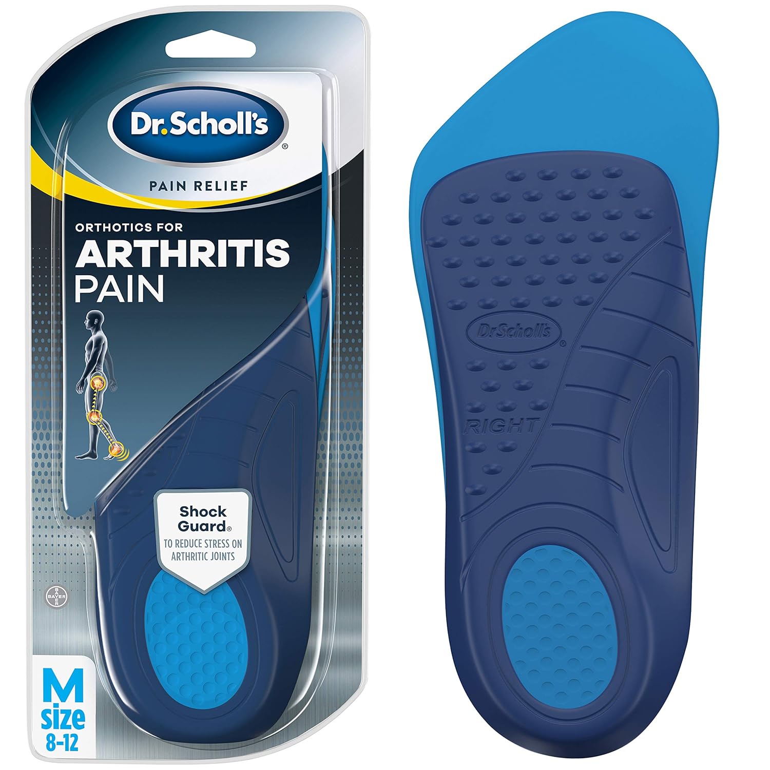 Dr. Scholl's Pain Relief Orthotics for Arthritis Pain for Men, 1 Pair
