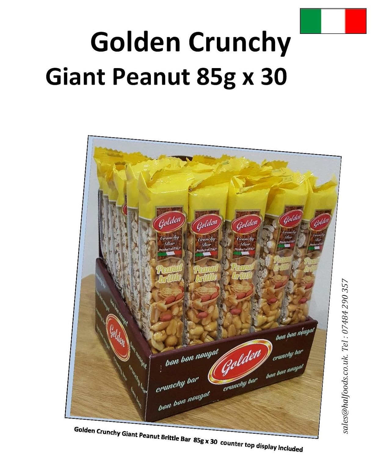 Golden Crunchy Peanut Brittle Bar Amazon.co.uk Grocery