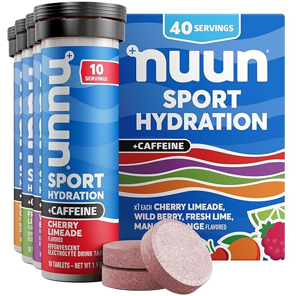 NUUN SPORT ELECTROLYTE TABLETS WITH CAFFEINE FROM GREEN...