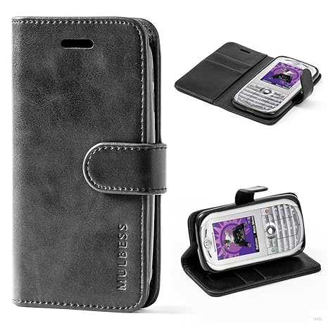 Mulbess (Vintage bookstyle) Premium Handy Schutzhülle Ledertasche im Kartenfach für Motorola Moto E 2. Generation (4,5 Zoll) 