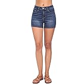 Mid Rise Denim Stretchy Jean Shorts for Women