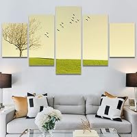 SIGNWIN 5 Panel Canvas Wall Art Modern Art Birds Bohemian Expressive Multicolor Photography Single for Home Decorations Ready to Hang - 60