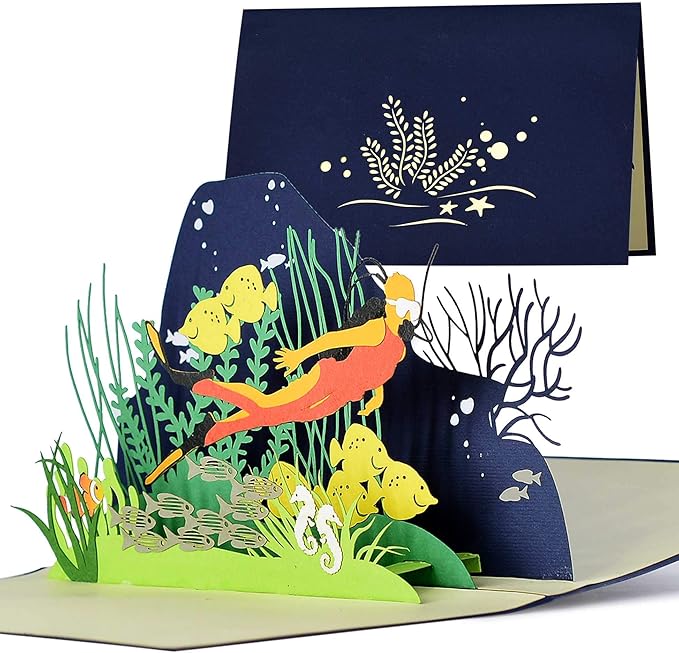 H19amz Carte D Anniversaire Pour Plongeur Bon D Achat De Plongee Bon De Voyage Pour La Plongee Idee De Cadeau D Anniversaire De Mariage De Vacances Amazon Fr Fournitures De Bureau