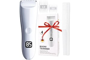 SHINETRIM Bikini Trimmer for Women Electric Razor: R-Angle Design No Nicks and Irritation, Waterproof Body Shaver Groomer Kit for Women Pubic Hair, Best Lady Hair Remover for Legs and Armpits Area (White)